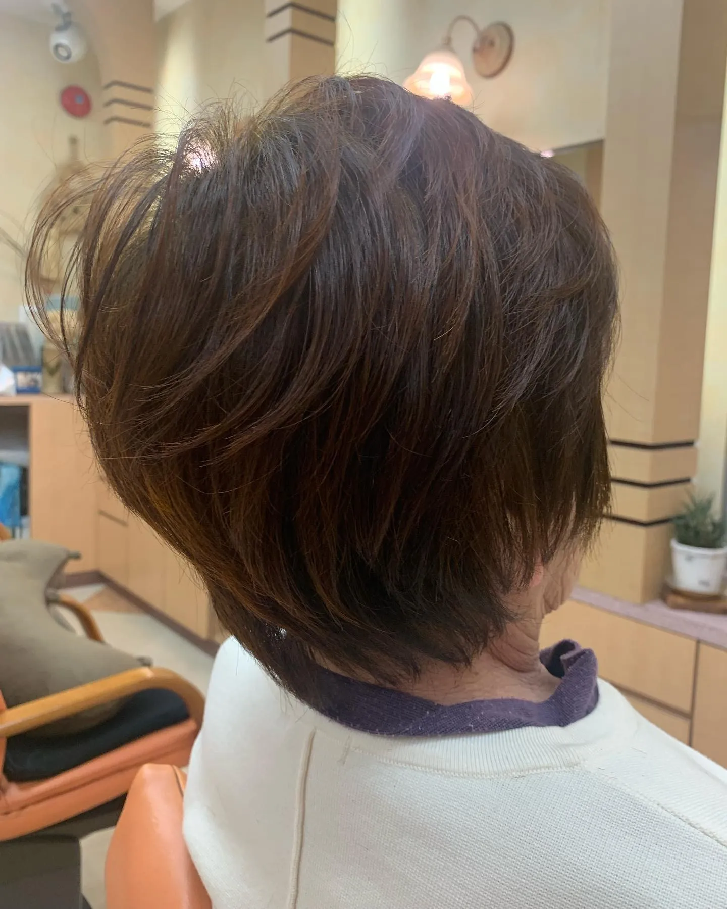 83歳母のヘアカラー＆カット